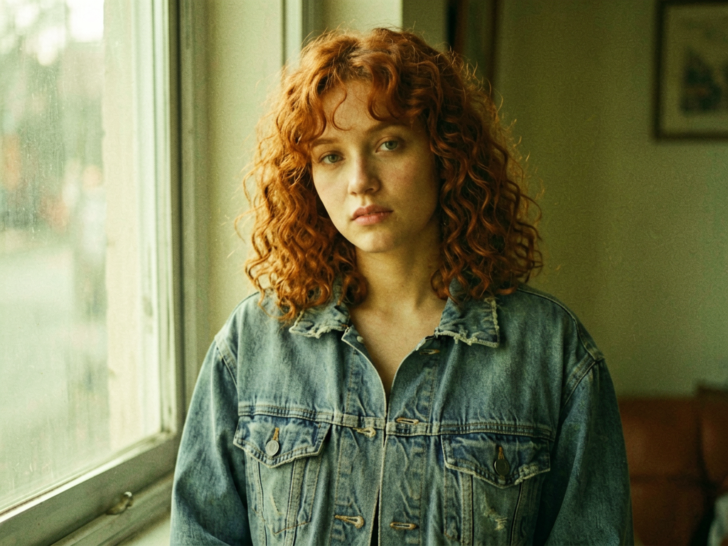 Vintage film style — 90s grain portrait photography